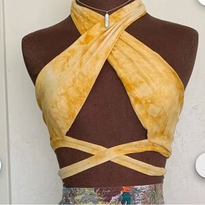 Criss Cross Tie Back Crop Top